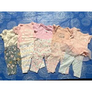 LOT of 10 Pc Baby Girls Clothes #GRL, size 3 mos, Spring/Summer Outfits